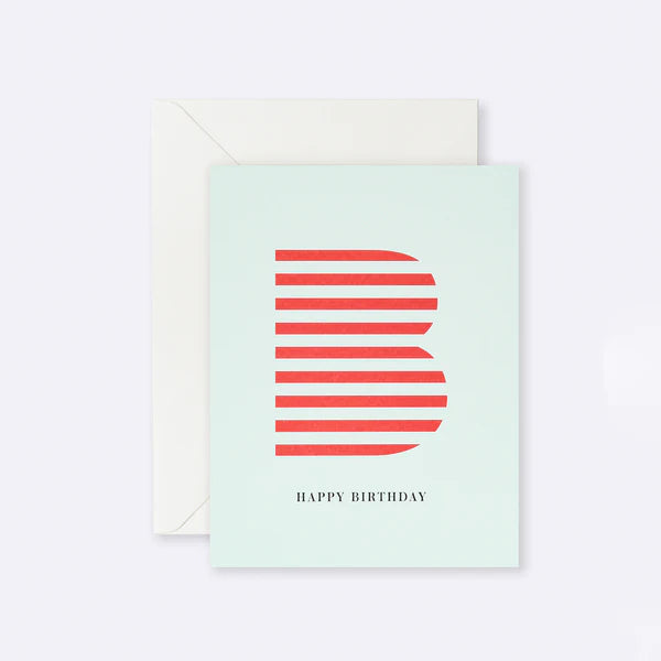 HAPPY BIRTHDAY RED STRIPE CARD