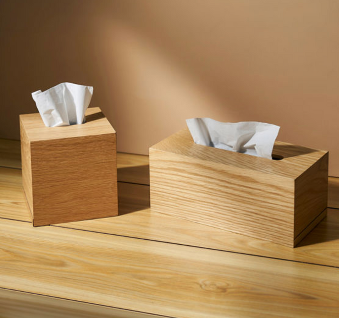 Tissue Box Oak NZ Livelab Ferm Oak Village Tissue Box
