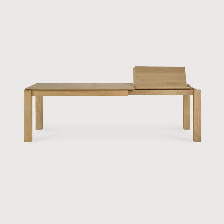 ETHNICRAFT OAK SLICE EXTENDABLE DINING TABLE 160-240
