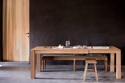 ETHNICRAFT OAK SLICE EXTENDABLE DINING TABLE 160-240