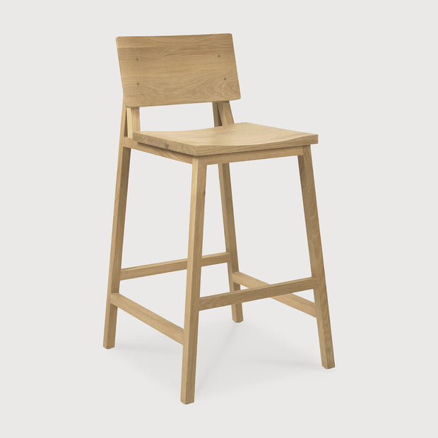 ETHNICRAFT OAK N3 KITCHEN STOOL