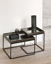 ETHNICRAFT SQUARE TRAY COFFEE TABLE SET