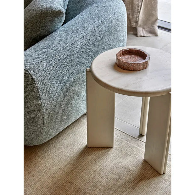 GLOBEWEST RAY MARBLE SIDE TABLE