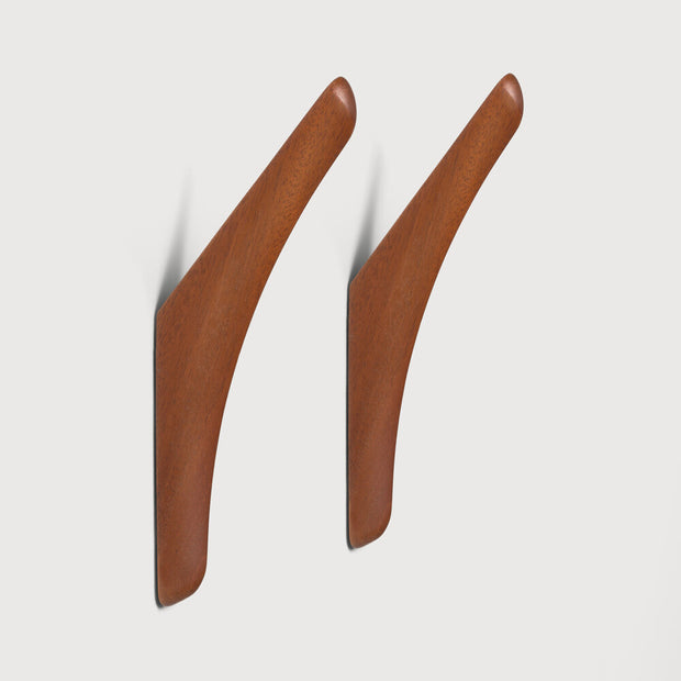 ETHNICRAFT MAHOGANY PI WALL HANGER SET