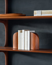 ETHNICRAFT MAHOGANY BOOKENDS
