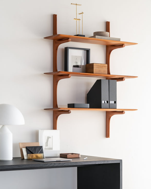 ETHNICRAFT MAHOGANY PI WALL SHELF