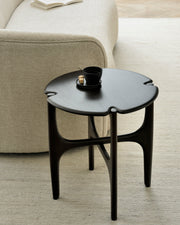 ETHNICRAFT MAHOGANY PI DARK BROWN SIDE TABLE