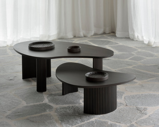 ETHNICRAFT MAHOGANY BOOMERANG COFFEE TABLE