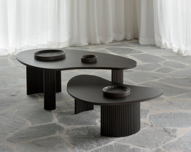 ETHNICRAFT MAHOGANY BOOMERANG COFFEE TABLE