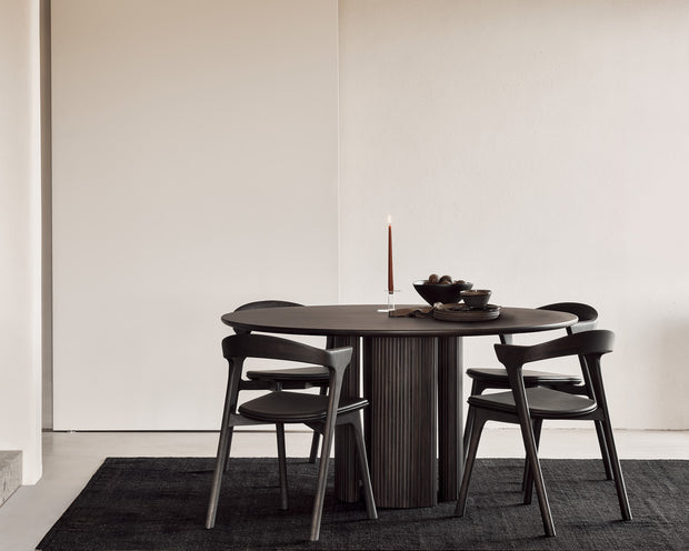 ETHNICRAFT MAHOGANY ROLLER MAX DINING TABLE DARK BROWN
