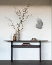 ETHNICRAFT MAHOGANY PI CONSOLE - DARK BROWN 2 LEGS
