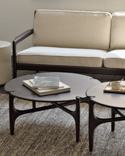 ETHNICRAFT MAHOGANY PI COFFEE TABLE - DARK BROWN