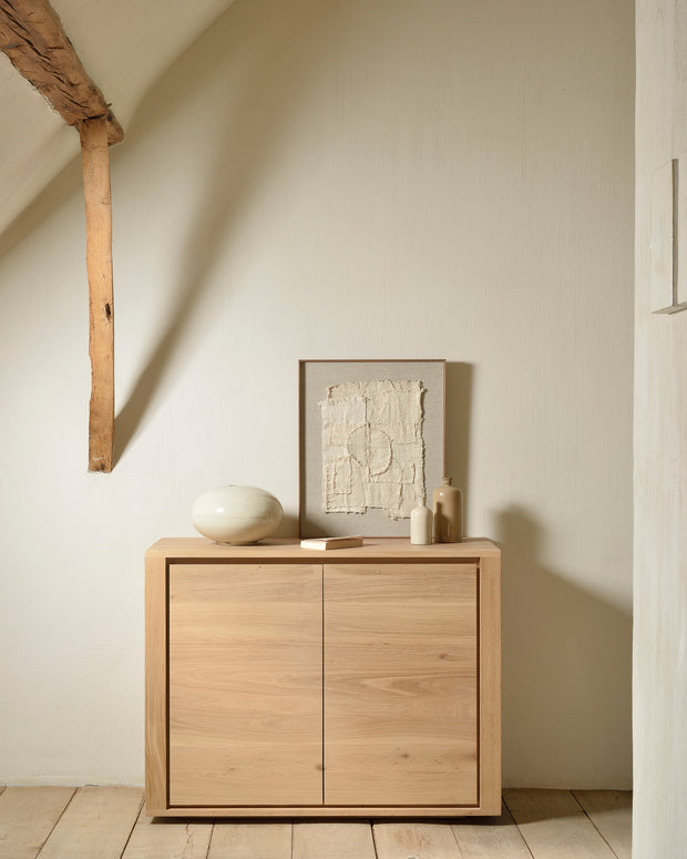 ETHNICRAFT OAK SHADOW 2 DOOR SIDEBOARD