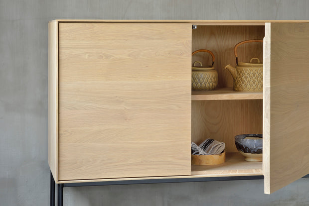 ETHNICRAFT OAK WHITEBIRD SIDEBOARD, 3 DOORS