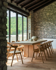 ETHNICRAFT DOUBLE EXTENSION DINING TABLE