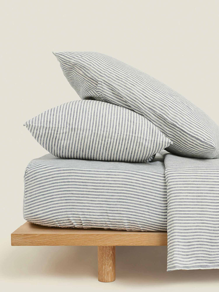 CARLOTTA & GEE 100% LINEN FITTED SHEET