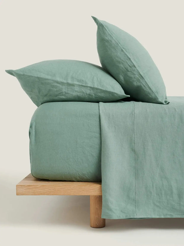 CARLOTTA & GEE 100% LINEN FITTED SHEET