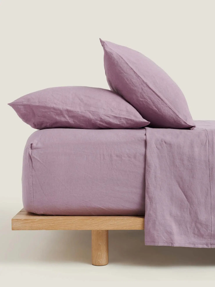 CARLOTTA & GEE 100% LINEN FITTED SHEET