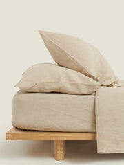 CARLOTTA & GEE 100% LINEN FITTED SHEET