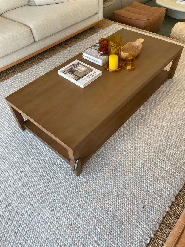 SASHI TEAK COFFEE TABLE EX-FLOOR STOCK