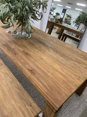 RECYCLED TEAK DRIFTWOOD DINING TABLE