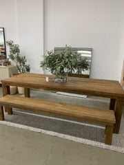 RECYCLED TEAK DRIFTWOOD DINING TABLE