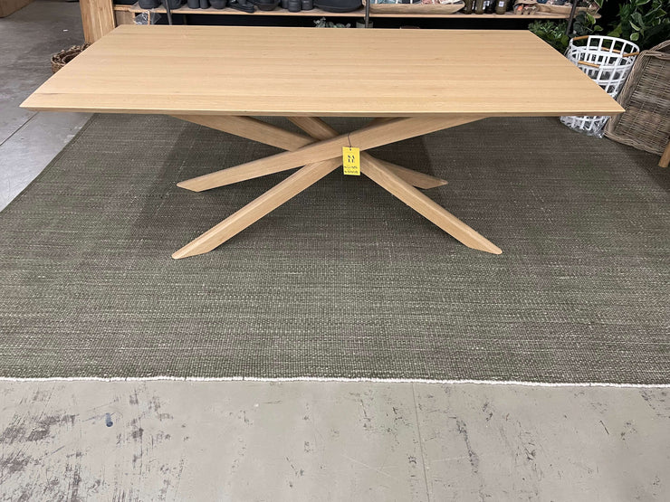 ETHNICRAFT OAK MIKADO DINING TABLE EX FLOOR STOCK