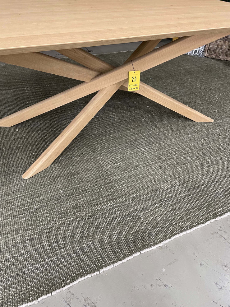 ETHNICRAFT OAK MIKADO DINING TABLE EX FLOOR STOCK