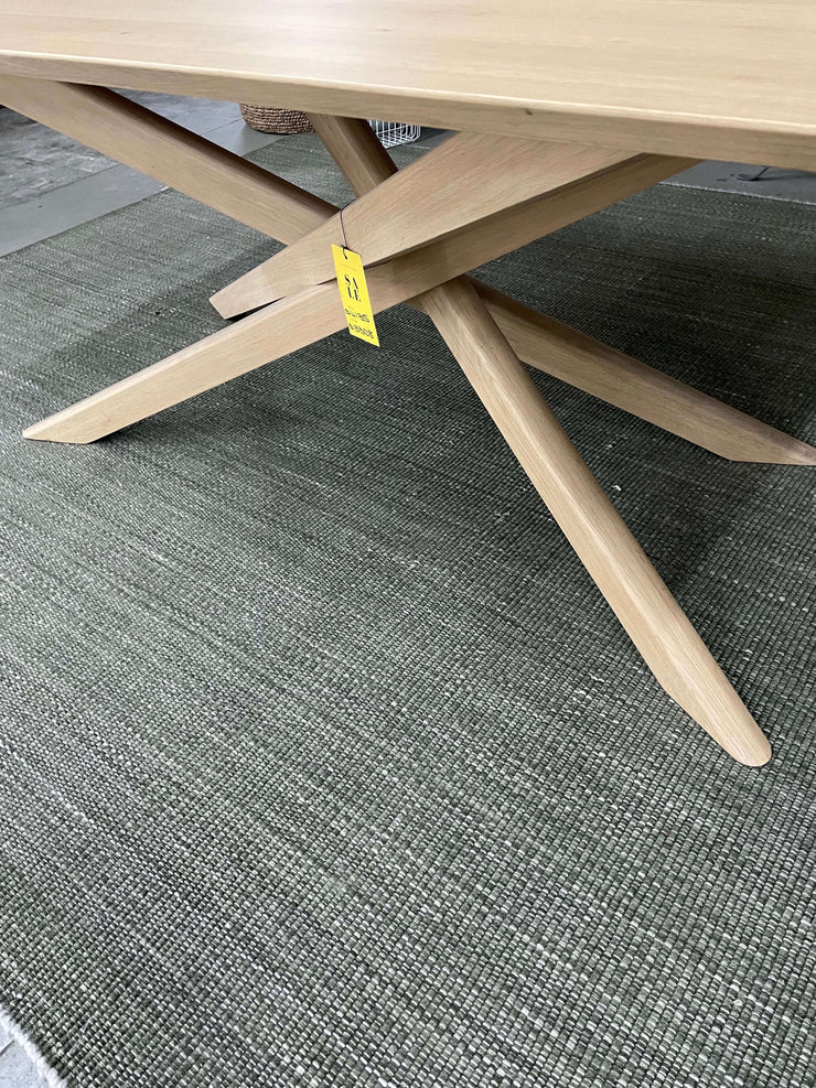 ETHNICRAFT OAK MIKADO DINING TABLE EX FLOOR STOCK