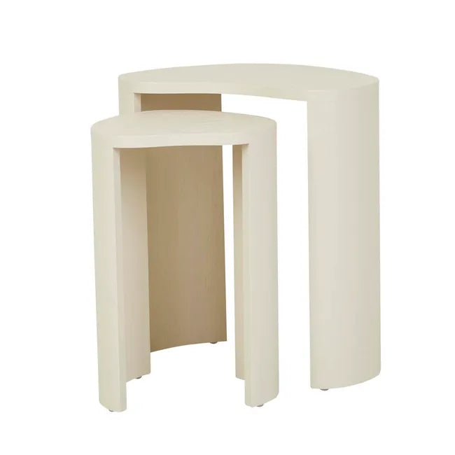 GLOBEWEST OBERON CURVE SET OF 2 SIDE TABLES