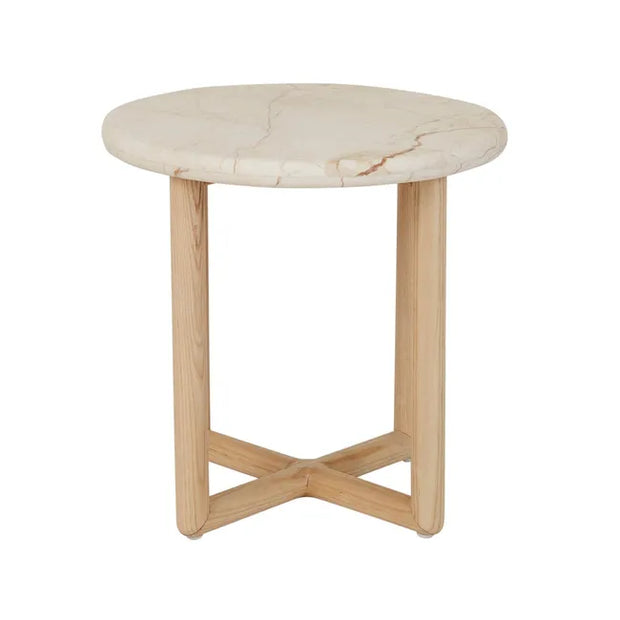 GLOBEWEST CAMILLE MARBLE SIDE TABLE