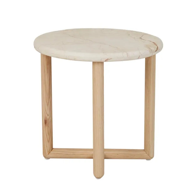 GLOBEWEST CAMILLE MARBLE SIDE TABLE
