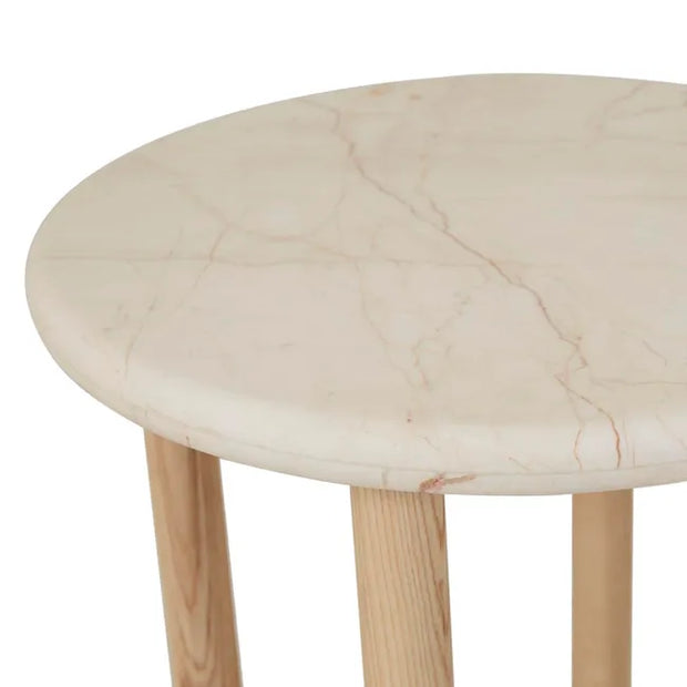 GLOBEWEST CAMILLE MARBLE SIDE TABLE