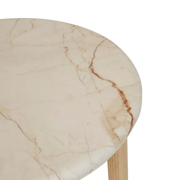 GLOBEWEST CAMILLE MARBLE SIDE TABLE