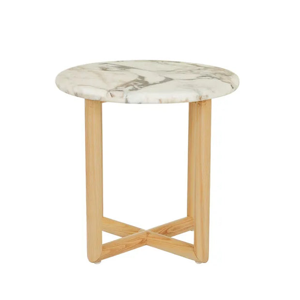 GLOBEWEST CAMILLE MARBLE SIDE TABLE