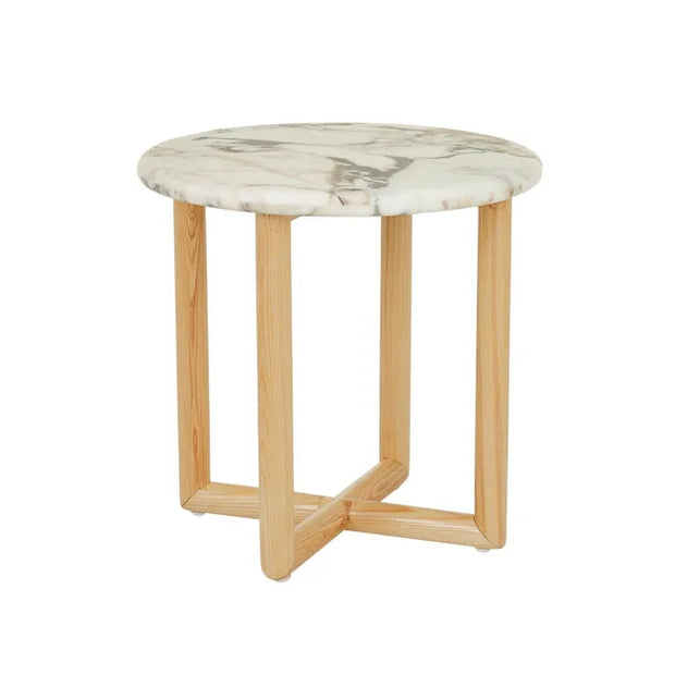 GLOBEWEST CAMILLE MARBLE SIDE TABLE