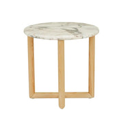 GLOBEWEST CAMILLE MARBLE SIDE TABLE