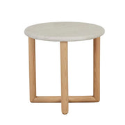 GLOBEWEST CAMILLE MARBLE SIDE TABLE
