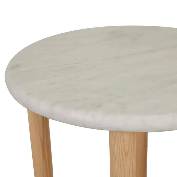GLOBEWEST CAMILLE MARBLE SIDE TABLE