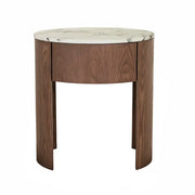 GLOBEWEST OBERON CRESCENT MARBLE BEDSIDE