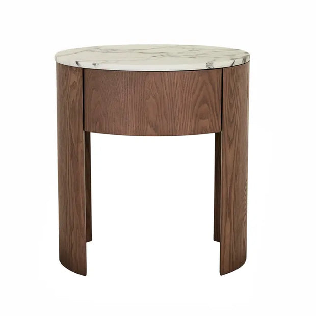 GLOBEWEST OBERON CRESCENT MARBLE BEDSIDE