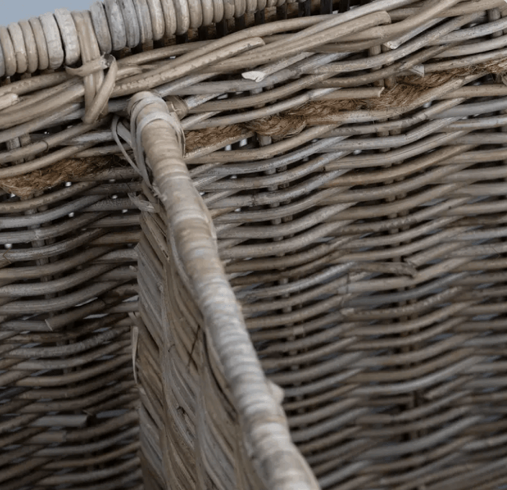 WICKA NEW ENGLAND LIDDED ROPE & KUBU HAMPER