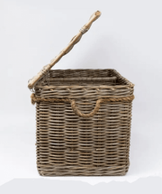 WICKA NEW ENGLAND LIDDED ROPE & KUBU HAMPER