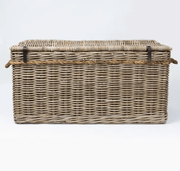 WICKA NEW ENGLAND LIDDED ROPE & KUBU HAMPER