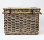 WICKA NEW ENGLAND LIDDED ROPE & KUBU HAMPER