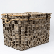 WICKA NEW ENGLAND LIDDED ROPE & KUBU HAMPER