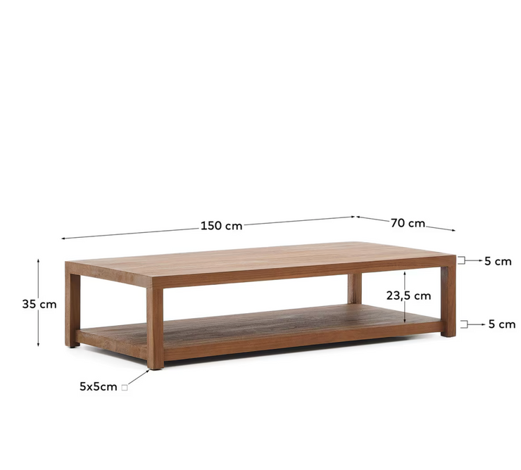 SASHI TEAK COFFEE TABLE EX-FLOOR STOCK