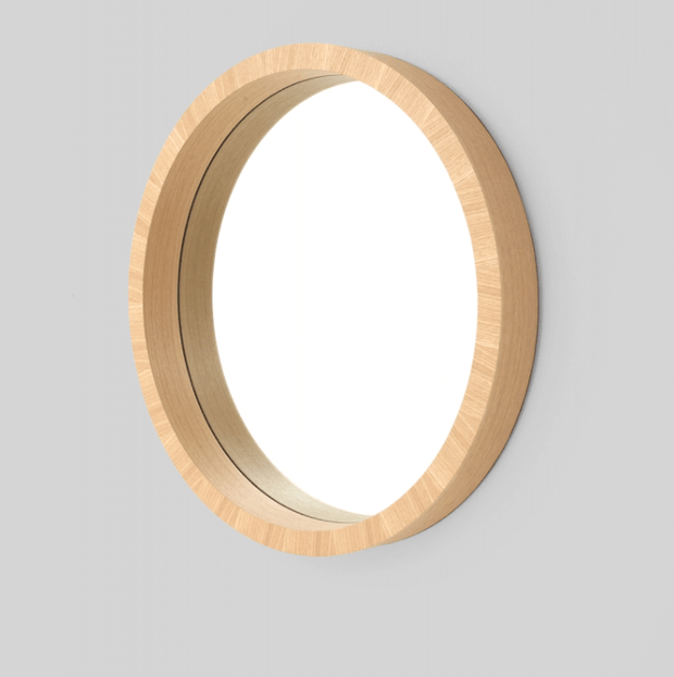 LIGHT WOOD CIRCLE MIRROR