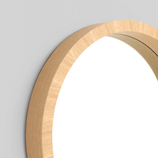 LIGHT WOOD CIRCLE MIRROR