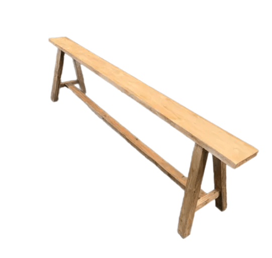 NARROW TEAK BLANKET BENCH